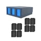 thumbnail image 3 of Caja para guardar barajas de cartas, juego de cartas con 8 separadores, juego de cartas para coleccionar, resistente Azul negro, 3 of 9