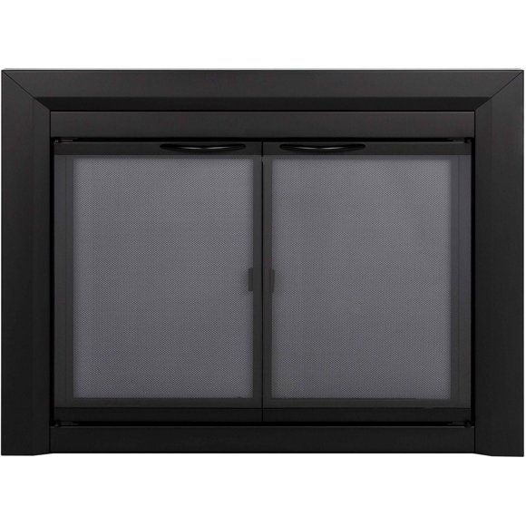Pleasant Hearth CL-3002 Carlisle Glass Firescreen Black - Large