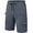 Iron Gray, variant on Mens Knit Plaid Casual Cargo Shorts Zipper Pockets Quick Dry Elastic Waist Cargo Outdoor Hiking Shorts NavyBlue-34