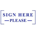 thumbnail image 1 of Printtoo Sign Here Please Self Inking Rubber Stamp Pre-Inked Office Stamp- Home Office Business Stationery, 47 x 20 mm Blue, 1 of 7