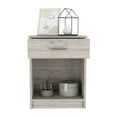 thumbnail image 4 of Bedroom Gray Nightstand: 1 Drawer, Versatile Shelf Construction One To Impacts, Spacious, 4 of 4