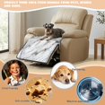 thumbnail image 4 of FOR U DESIGNS White Marble Print Recliner Chair Covers Breathable Waterproof Reclining Seat Cover, Non-Slip Washable Reclining Sofa Cover All Season Recliner Chair Covers for Dogs, 4 of 6