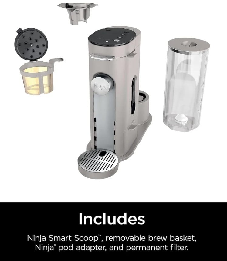  Ninja PB051 Pods & Grounds Specialty Single-Serve Coffee Maker,  K-Cup Pod Compatible, Built-In Milk Frother, 6-oz. Cup to 24-oz. Travel Mug  Sizes, Black: Home & Kitchen