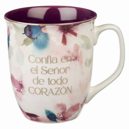 Christian Art Gifts Taza Grande de Cerámica Para Café Y Té Para Hombres Y Mujeres: Confía En El Señor Versículo Bíblico , (Hardcover)