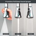 thumbnail image 2 of ORUYROP Pull Down Spray Head for Kitchen Faucet, 3-Function Kitchen Sink Spray Nozzle with 10 Adapters, Faucet Head Replacement Compatible with Moen, American Standard, Delta, Kohler Faucets,, 2 of 7