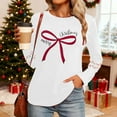 thumbnail image 5 of Womens Long Sleeve Merry Christmas T-Shirts Casual Merry and Graphic Tee Christmas Tree Tops, 5 of 7