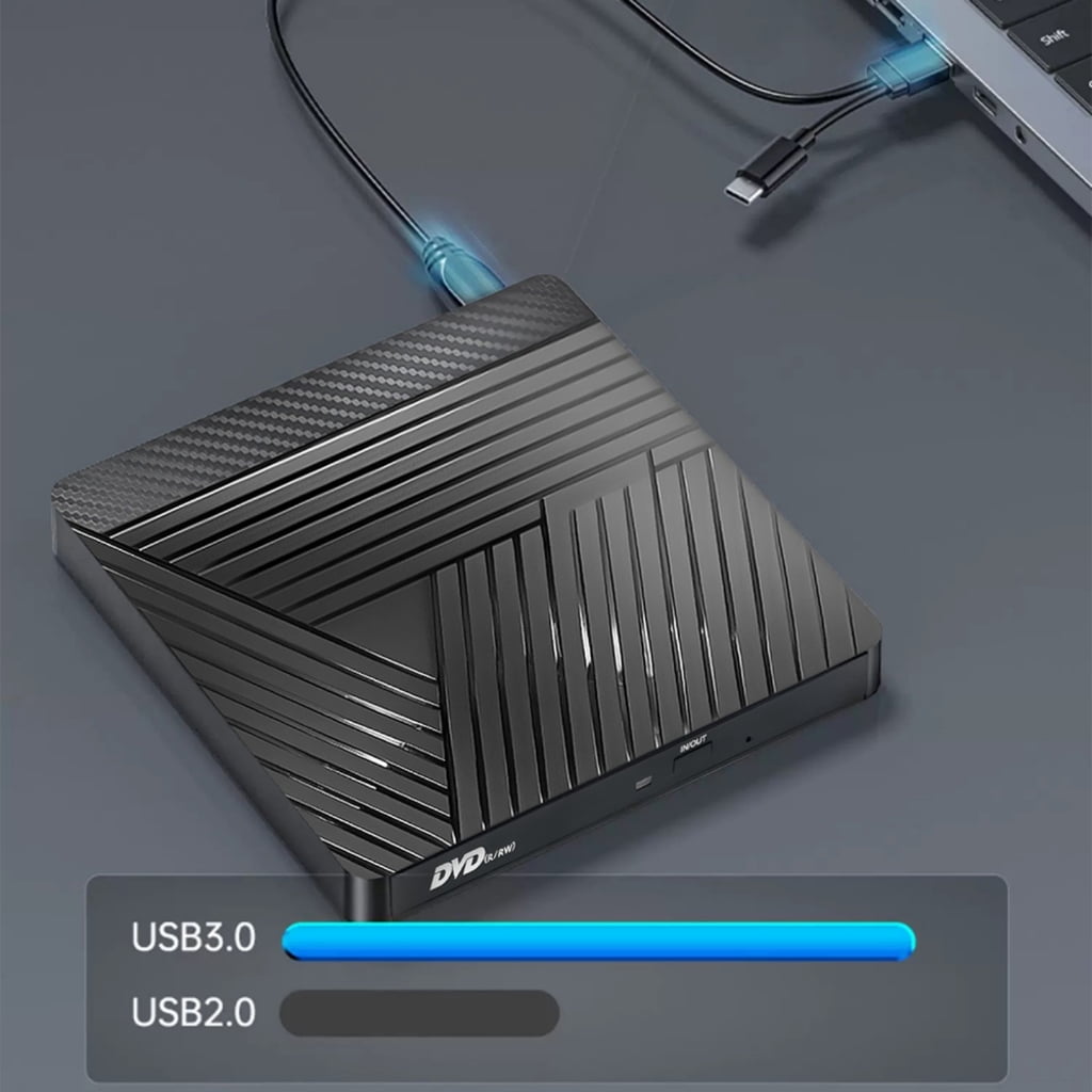 USB Type C External Disc Drive Burning Hub Multiple Function Fast Transfer