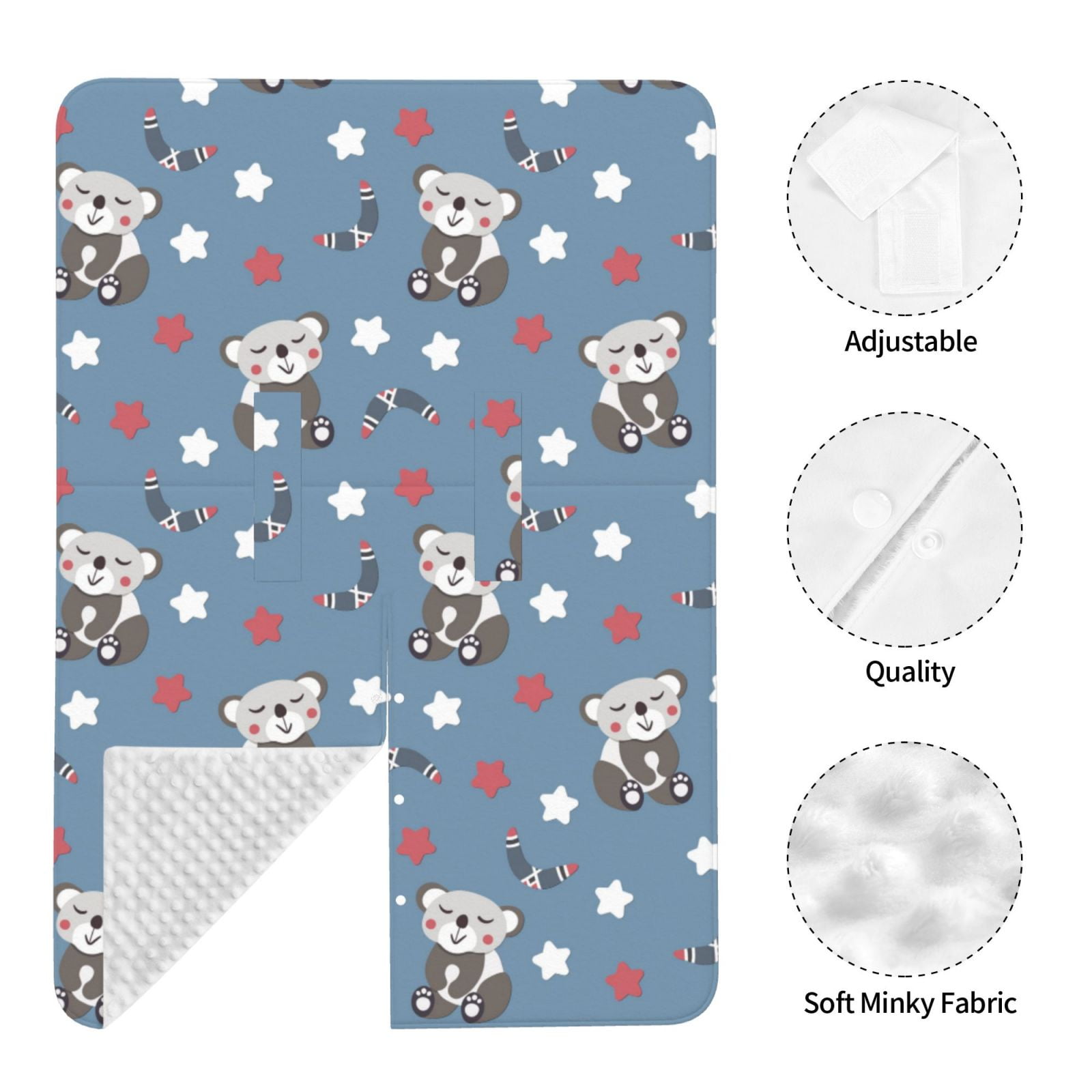 Car Seat Cover Baby - Cute Bear Stars Print Breathable Infant Car Seat Cover for Baby Carseat, Lightweight Comfort Baby Essentials Must Haves Newborn Stuff for Girl Boy