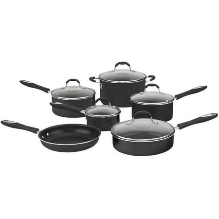 Cuisinart Advantage 11-Piece Nonstick Hard Aluminum Cookware Set Black
