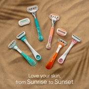 Venus ComfortGlide 3 Miami Sunset Womens Razor Blade Refills, 4 Count
