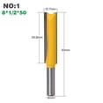 thumbnail image 1 of 8mm Shank Carbide Extra Long Straight Router Bit Woodworking Cutter 3 Sizes, 1 of 7