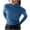 Sky Blue, variant on Hrsba Turtleneck Sweatshirt Women Solid Color Knit Long Sleeve Soft Base Layer Pullover Sweater Top
