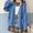 Blue, variant on Womens Japanese Cute Knitted Cardigan Sweater Long Sleeve Button Down School Jacket Braid Front Cardigan Animal Print Kimono Long Cardigans for Women Knit Open Knit Tops for Women Long Wrap Winter