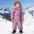 thumbnail image 2 of VKOYWKM Kids Boys Girls Snow Suit Outdoor Insulated Waterproof Snowsuits Coveralls Toddler Snow Suit One-Piece Snowsuit Winter Outdoor jumpsuit, 2 of 10