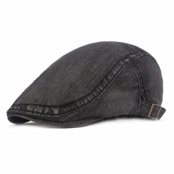Men Women Denim Beret Hats Classic Cap Casual Adjustable Newsboy Driving Golf Caps
