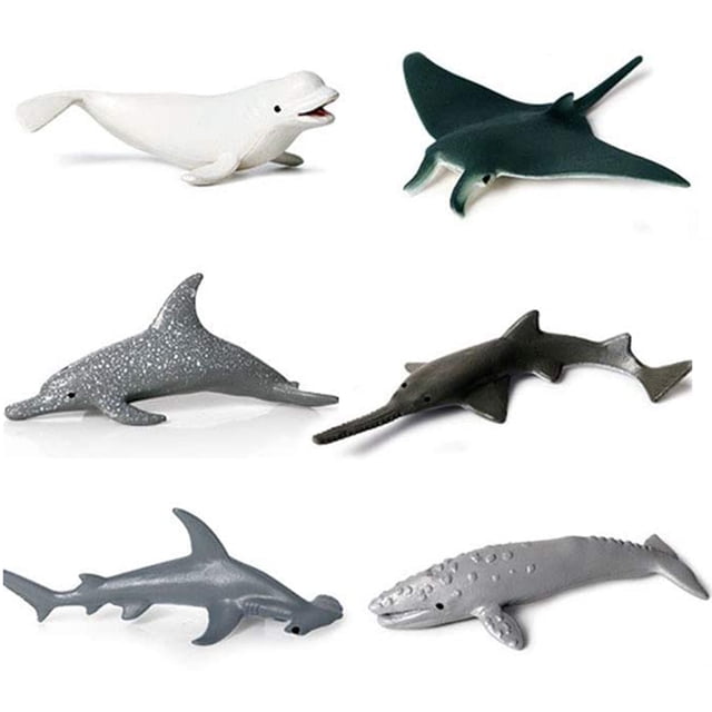 6 unids/set juguete marino animales de simulación juguete de baño figuras marinas juguete para niños regalo