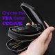 thumbnail image 5 of Funda para llaves de coche de piel con doble cremallera para proteger las llaves Llavero negro con ventana transparente para las llaves del coche a distancia, 5 of 5