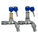 thumbnail image 2 of Grifo antirrobo con rosca macho de 1/2", interruptor giratorio de metal, grifo de aleación para cocina, jardín exterior, con llave de seguridad., 2 of 4
