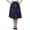Blue, variant on Bimba Denim Skirt Elastic Back Waist A-line Skirts with Star Applique Patches