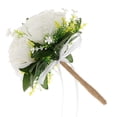 thumbnail image 3 of Artificial Flowers, 10.2inches Roses Bridesmaid Wedding Bouquet Bridal Artificial Silk Flowers White, 3 of 8