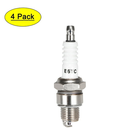 Uxcell E6TC Spark Plug for 50cc 70cc 90cc 110cc Moped Scooter ATV Dirt Quad 4Pack