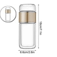 thumbnail image 1 of Glass Infuser, 3-in-1 Design Glass Infuser Built-in Filter Tea Infuser, Double-Layer Tea-Leaf Separation Tea Maker with Filter, Used for Tea and Other Drinks, 1 of 3
