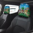 thumbnail image 2 of Animal Crossing Funda Protectora Universal para Reposacabezas de Coche, Funda Elástica para Reposacabezas de Asiento de Auto, Funda de Tela Antipolvo, Accesorios de Interior 2 Piezas, 2 of 6