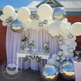 thumbnail image 2 of Globos de papel de aluminio 4D para decoración de boda, suministros de fiesta de cumpleaños, blanco mate de alto grado, oro y plata, 18 pulgadas, 2 piezas por juego, 2 of 4