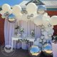 thumbnail image 2 of Globos de papel de aluminio 4D para decoración de boda, suministros de fiesta de cumpleaños, blanco mate de alto grado, oro y plata, 18 pulgadas, 2 piezas por juego, 2 of 4