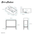 thumbnail image 5 of Pierre 19.5 Single, Freestanding, Open Shelf, Chrome Metal Frame Bathroom Vanity, 5 of 12