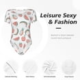 thumbnail image 6 of Naloa Fruit Women's Short-Sleeved Onesie, One-Piece Swimsuit for Parties, dates, clubs - Small, 6 of 9