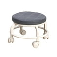 thumbnail image 2 of Low Rolling Seat,low round rolling stool with wheels Short Stool,Low Stool with Wheels Rotatable Movable Chair,Roller Seat Chair 360 degree Rotating Stool Chair,Home Bench Low Rolling Seat Sofa Gray, 2 of 10