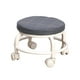 thumbnail image 2 of Taburete bajo con ruedas, silla giratoria, resistente, multifuncional, para pedicura. Gris, 2 of 9