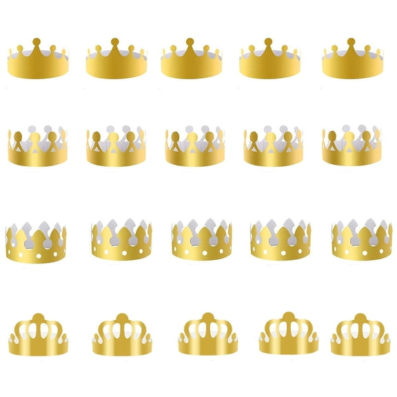 20Pcs Adjustable Paper Party Hats Birthday Celebrations Family Gatherings Lightweight Paper Celebration Crowns