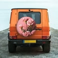 thumbnail image 6 of KLL Delicate Pink Carnations A Pattern 14-17 inch Spare Tire Cover Universal Wheel Protector for Truck SUV Trailer Camping Rv Tire Covers-17 inch, 6 of 6