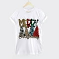 thumbnail image 4 of PVCS Femmes Casual Col Rond Manches Courtes Arbre de Noël Imprimé T-shirt Top, 4 of 7