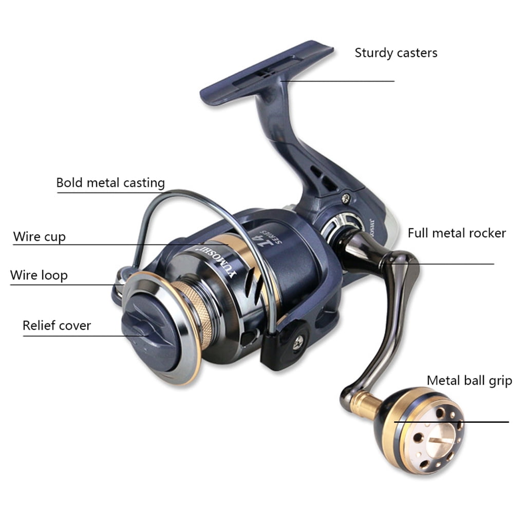 ZPAQI Lightweight All‑metal Rocker Arm Sea Rod Spinning Line Fishing Reel KS2000-7000