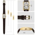 thumbnail image 3 of Bomieux Watches for Woman Dainty Elegant Womens Watches with Leather Strap Classic Vintage Retro Square Ladies Quartz Watches Gifts for Women, 3 of 6