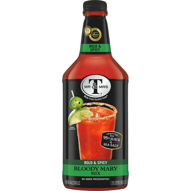 Mr Mrs T Bold Spicy Bloody Mary Mix 1 75 L Bottle Walmart Com Walmart Com