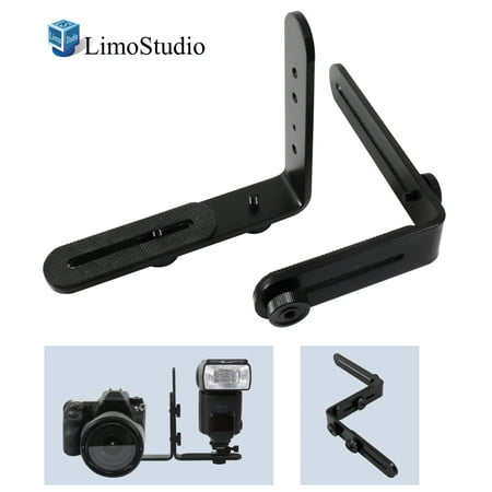 Loadstone Studio Dual L Shape Camera Flash Bracket, Metal Aluminum Alloy, 1/4