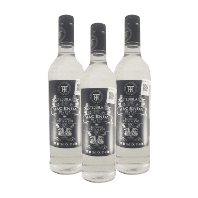 Pack De 3 Tequila Hacienda De Tepa Reposado Cristalino 750Ml