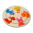 thumbnail image 4 of Rompecabezas de animales de madera Colores y formas Forma de animal Juego preescolar Educativo, 4 of 9