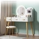 thumbnail image 5 of Bedroom Mirror Vanity Table Makeup Light Console Luxury Dressing Table Modern Coffee Large Beauty Penteadeira Home Furniture My Lux Decor Round, 5 of 16