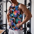 thumbnail image 6 of Haiem Tropical Palm Leaves Men Workout Tank Top Gym Bodybuilding Sleeveless Muscle T Shirts Athletic Tank Breathable Workout Shirt-X-Large, 6 of 8