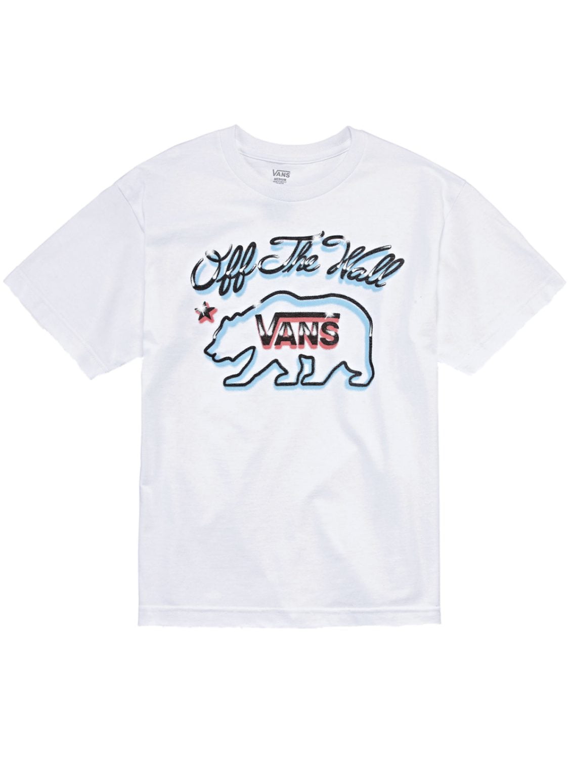 Boys Vans Off The Wall White Blue \u0026 Red 