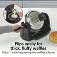thumbnail image 3 of Hamilton Beach Belgian Waffle Maker with Removable Non-Stick Grids, Roataing Waffle Iron, Stainless Steel, 3 of 11