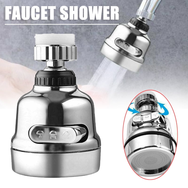 360°Moveable Kitchen Tap Head Saving Filter Rotate Faucet Nozzle Booster Shower 