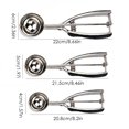 thumbnail image 2 of JilgTeok 4 Packs Stainless Steel Ice Cream Scoop with Spring Handle 3 Sizes Small Medium Large for Home Restaurant Parlor Durable Easy Clean Kitchen Tool, 2 of 4