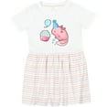 thumbnail image 3 of Inktastic Cute Axolotl Birthday with Cupcake Girls Toddler Dress, 3 of 5
