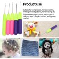 thumbnail image 3 of 5Pcs Dreadlock Crochet Hook Latch Hook Crochet Needles Set Bent Latch Hook Hair Tool Kits for Kids Adult Bradid Hair Carpet Making Accessories, 3 of 5